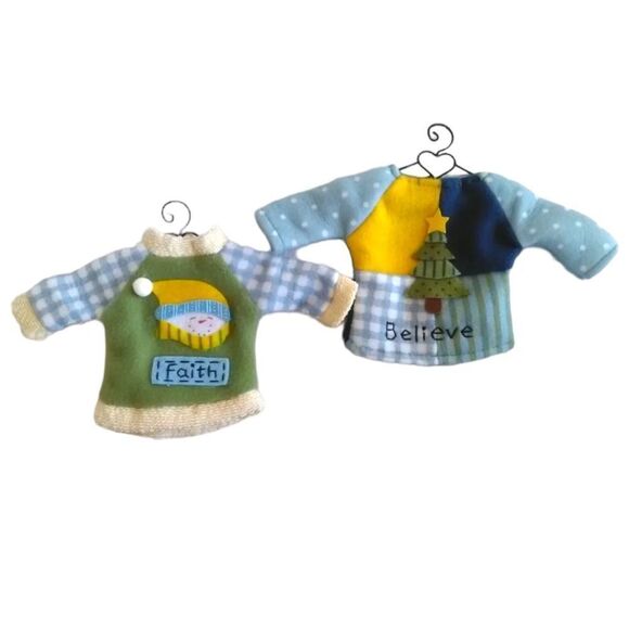 Teresa Kogut Holiday Basket Ornament Set Peace Love Faith Believe 🩷🌟🩷 - Picture 3 of 5